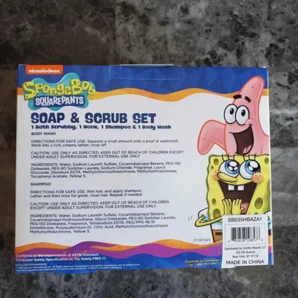 SpongeBob Soap and Scrub Gift Set with Plush Dog and Red Bath Paint - Picture 3 of 6